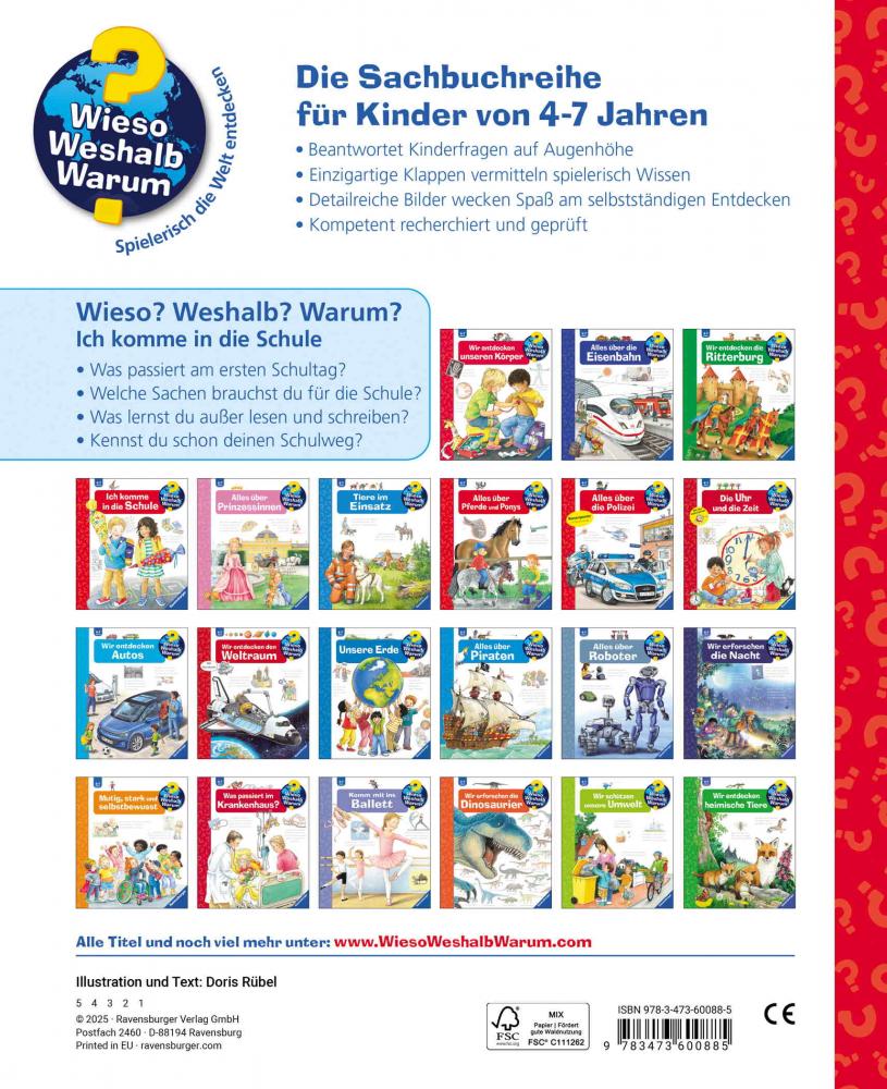 Ravensburger Buch Wieso? Weshalb? Warum? Kindersachbuch Band 14 Ich komme in die Schule 60088