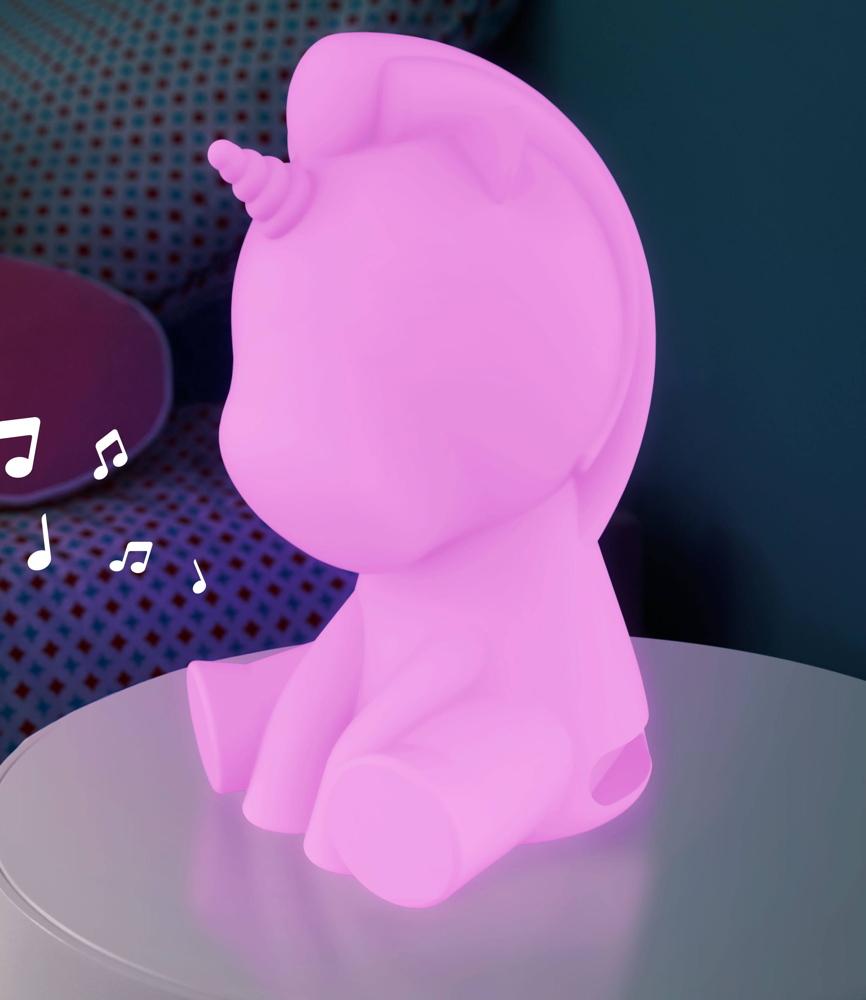 Bigben Bluetooth portabler Lautsprecher Lumin´Us Unicorn Einhorn LED Figur USB MP3 AU359374