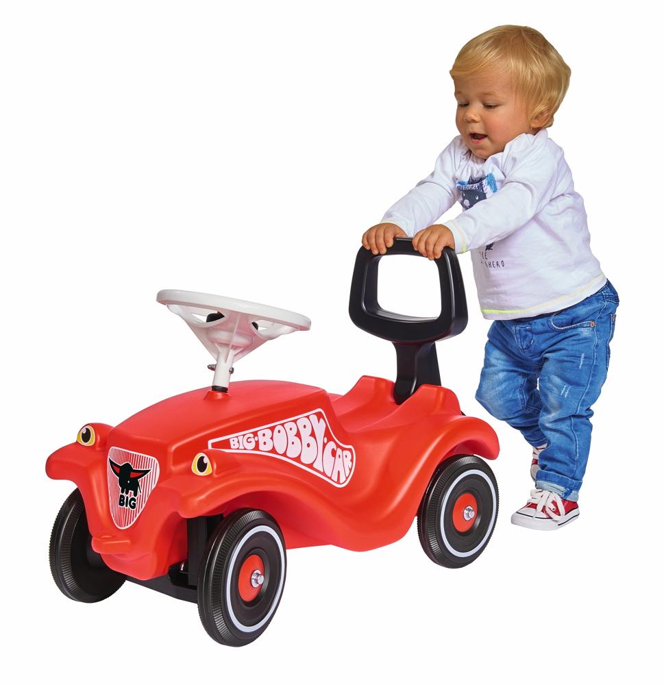 BIG Outdoor Spielzeug 2in1 Lauflernhilfe und Rückenlehne Bobby Car Walker schwarz 800056445