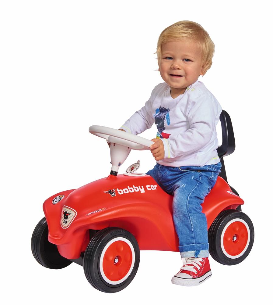 BIG Outdoor Spielzeug 2in1 Lauflernhilfe und Rückenlehne Bobby Car Walker schwarz 800056445