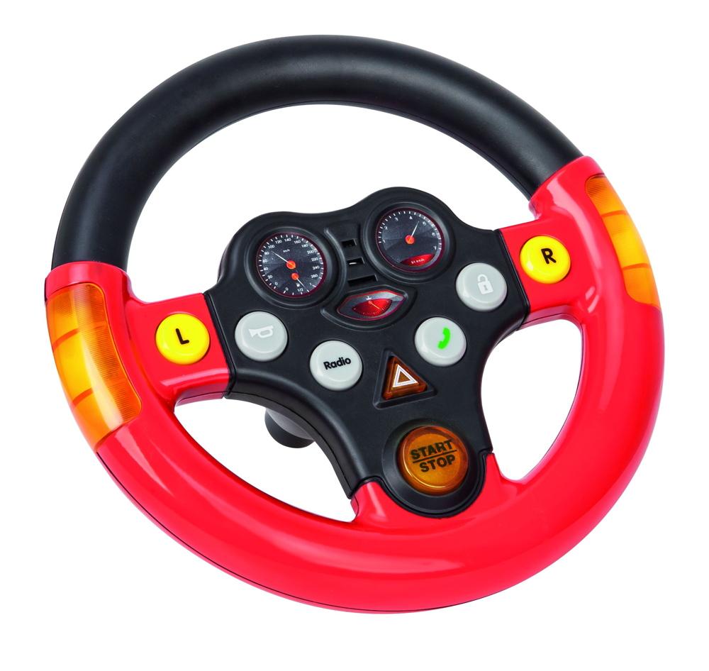 BIG Outdoor Spielzeug Lenkrad Bobby Car Multi Sound Wheel schwarz, rot 800056459