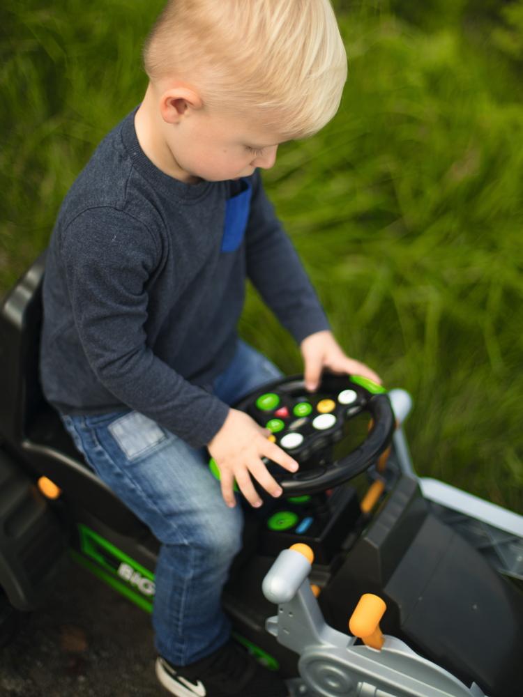 BIG Outdoor Spielzeug Lenkrad Traktor Sound Wheel grün, schwarz 800056488