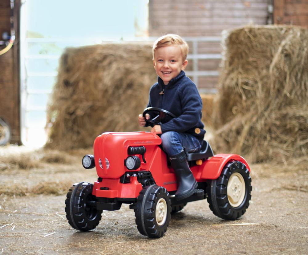 BIG Outdoor Spielzeug Fahrzeug Traktor Porsche Diesel Junior rot, schwarz 800056560