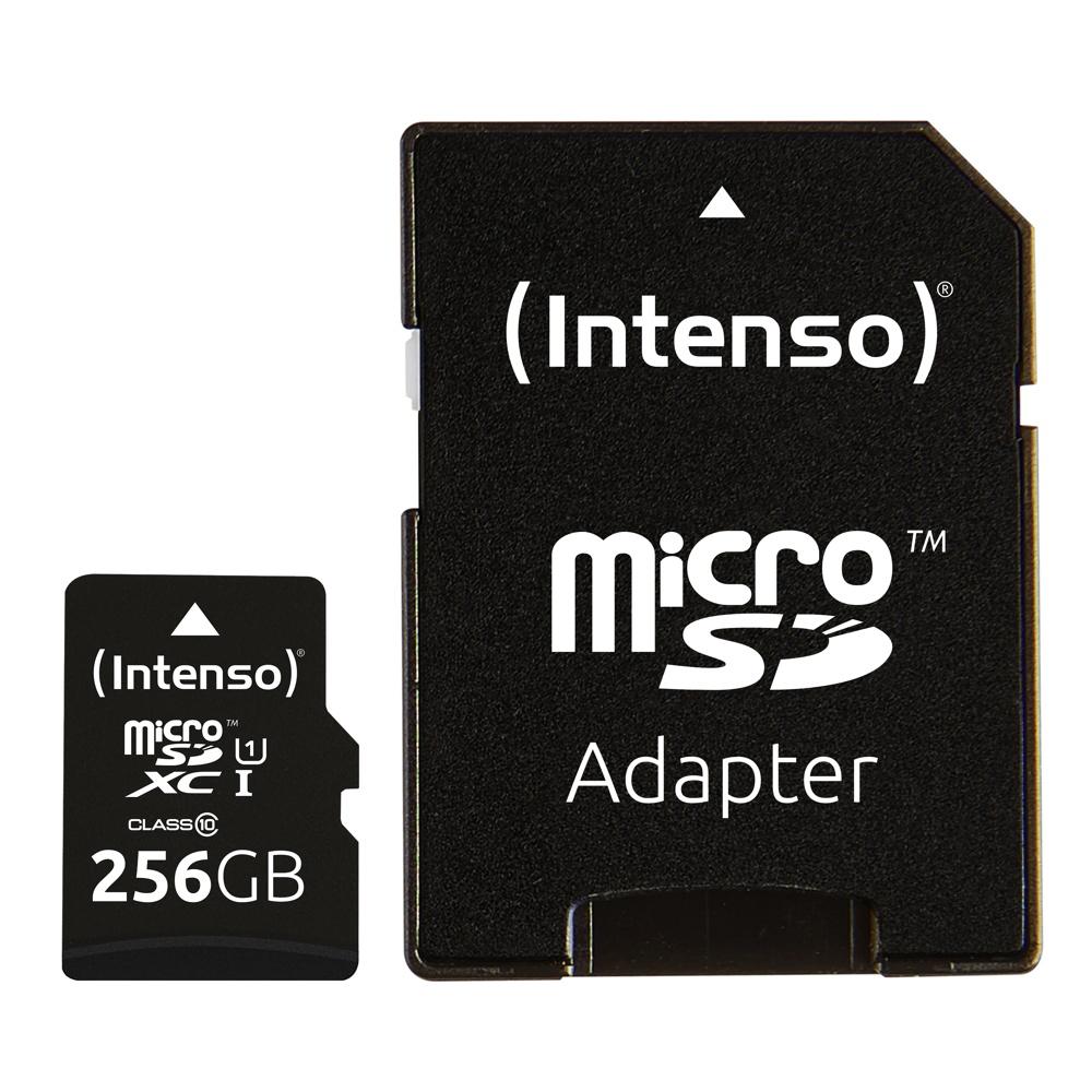 Intenso Micro SDXC Karte 256GB Speicherkarte UHS-I Premium 90MB/s Class 10