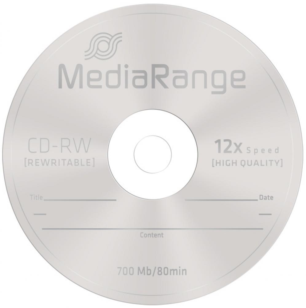 10 Mediarange Rohlinge CD-RW 80Min 700MB 12x Spindel
