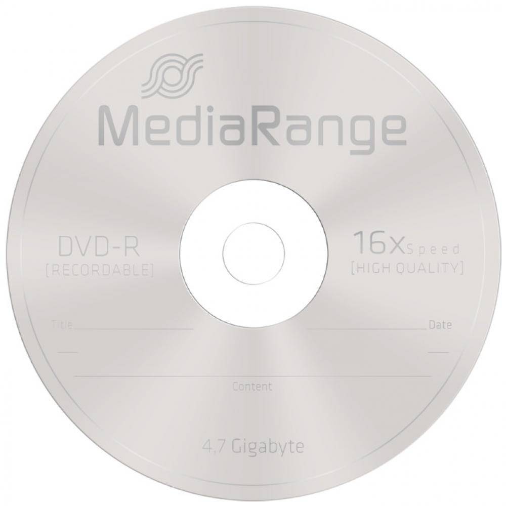25 Mediarange Rohlinge DVD-R 4,7GB 16x Spindel