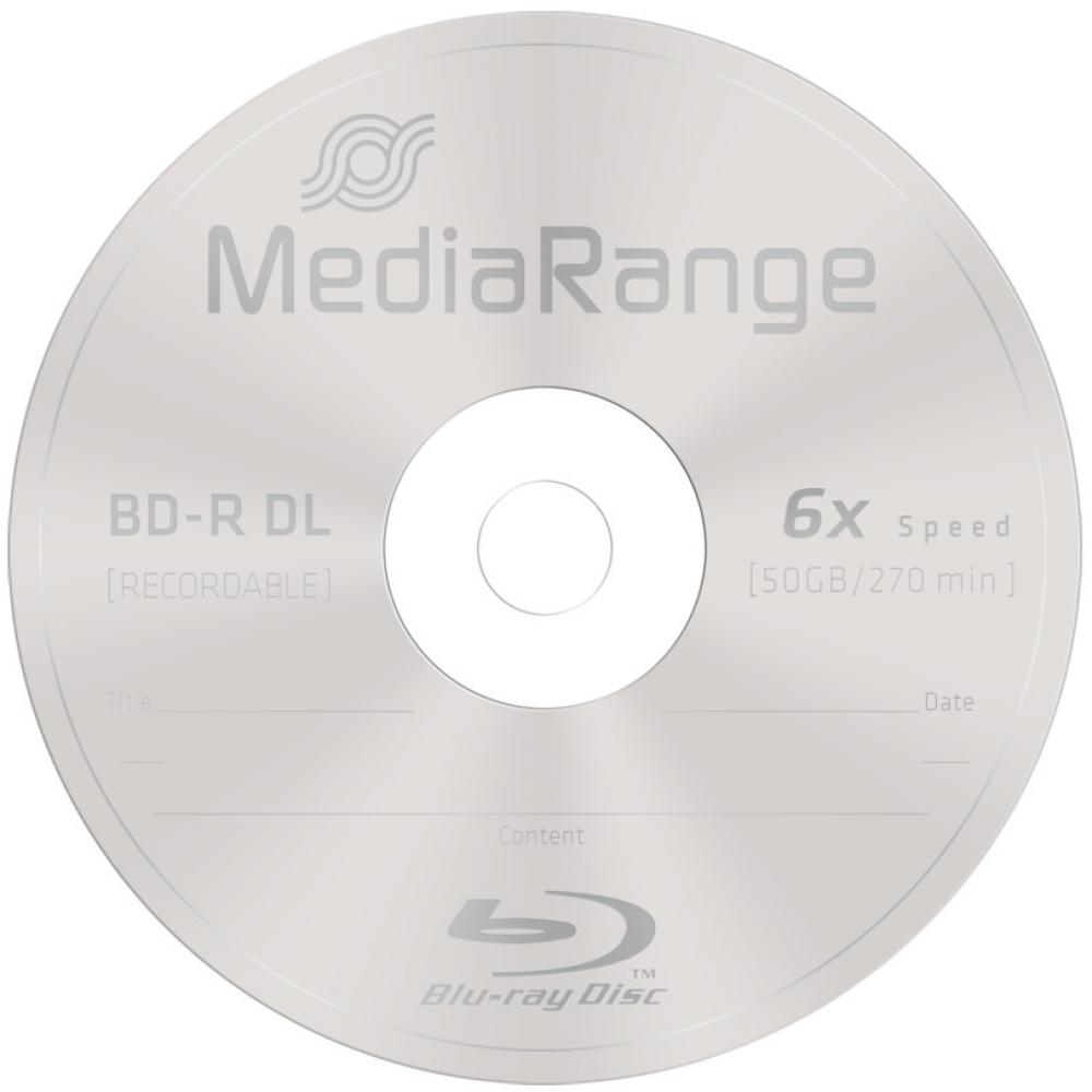 1 Mediarange Rohling Blu-ray BD-R Dual Layer 50GB 6x Jewelcase
