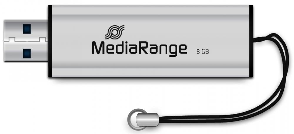 Mediarange USB Stick 8GB Speicherstick silber USB 3.0