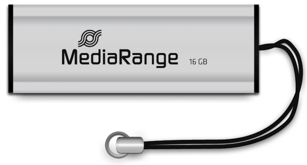 Mediarange USB Stick 16GB Speicherstick silber USB 3.0