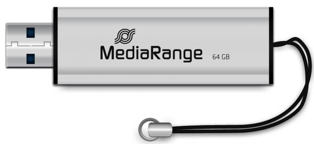 Mediarange USB Stick 64GB Speicherstick silber USB 3.0