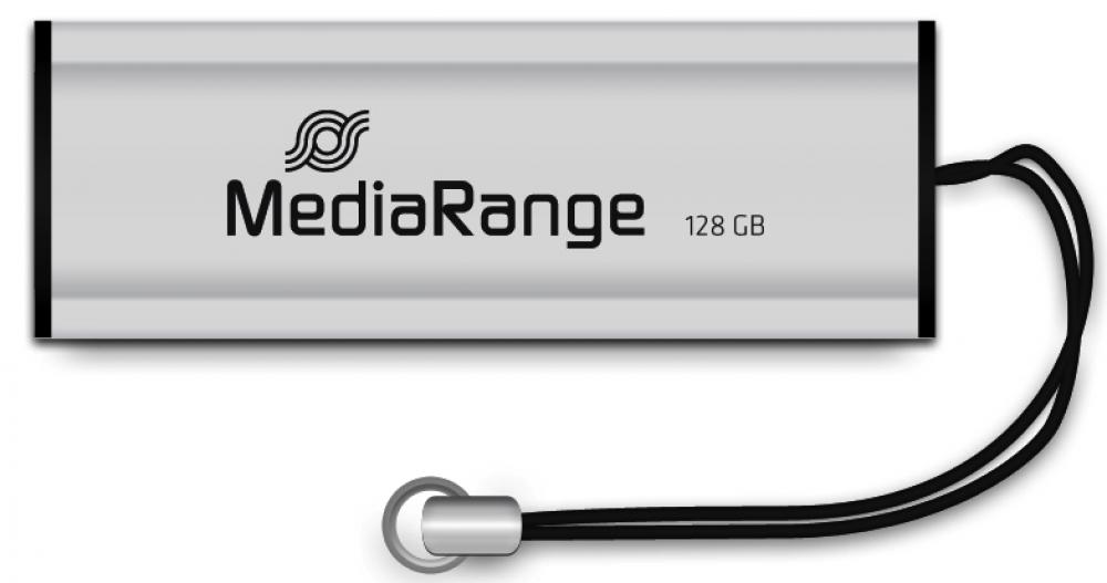 Mediarange USB Stick 128GB Speicherstick silber USB 3.0