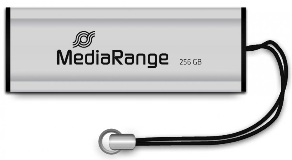 Mediarange USB Stick 256GB Speicherstick silber USB 3.0