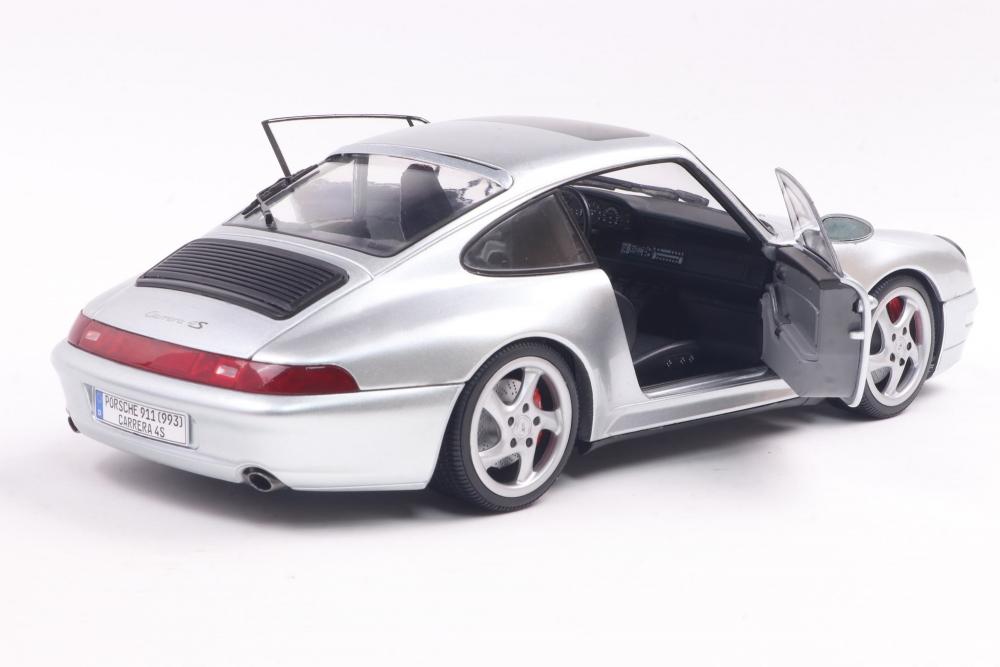 Solido Modellauto Maßstab 1:18 Porsche 911 (993) polar silber 1996 S1810103