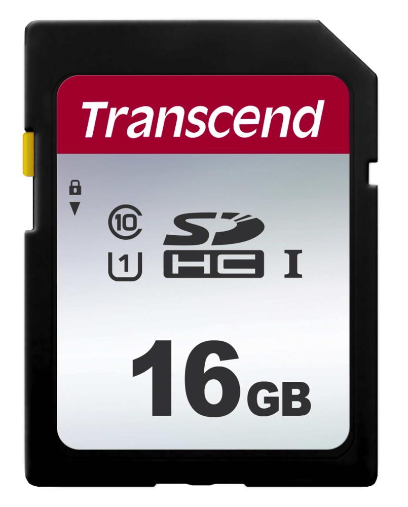 Transcend SDHC Karte 16GB Speicherkarte 300S UHS-I U1 Class 10