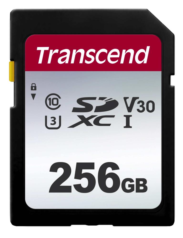 Transcend SDXC Karte 256GB Speicherkarte 300S UHS-I U3 4K V30 Class 10