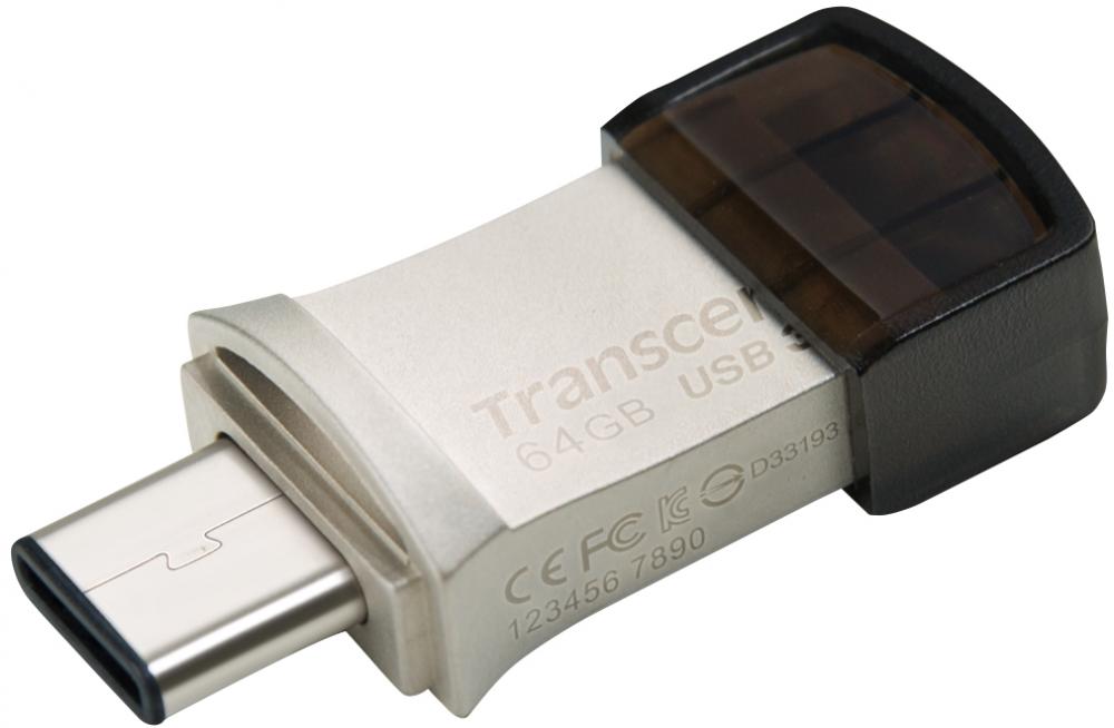 Transcend USB Stick 64GB Speicherstick JetFlash 890S Typ C USB 3.1 mit USB 3.1