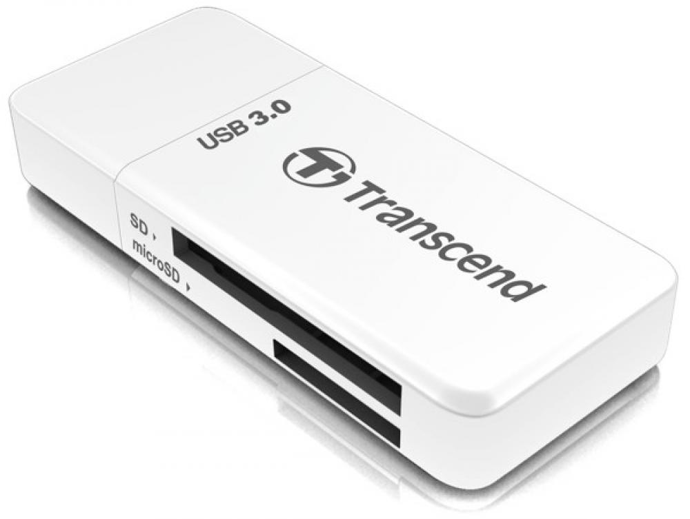 Transcend Card Reader RDF5 Micro Card SD / SDHC / SDXC UHS-I weiß USB 3.0