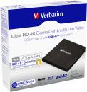 Verbatim Brenner extern BDXL für BD / CD / DVD / M-Disc UHD 4K Typ C USB 3.2 schwarz