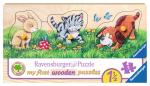 3 Teile Ravensburger Kinder Holz Puzzle my first wooden Niedliche Tierkinder 03203