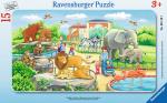 15 Teile Ravensburger Kinder Rahmen Puzzle Ausflug in den Zoo 06116