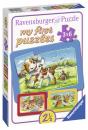 3 x 6 Teile Ravensburger Kinder Rahmen my first puzzles Meine Tierfreunde 07062