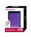 Transcend HDD externe Festplatte StoreJet 25H3 2,5 Zoll 4TB USB 3.1 purple