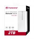 Transcend HDD externe Festplatte StoreJet 25C3 2,5 Zoll 2TB USB Typ C silber