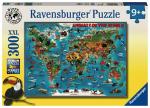 300 Teile Ravensburger Kinder Puzzle XXL Tiere rund um die Welt 13257