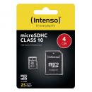 Intenso Micro SDHC Karte 4GB Speicherkarte Class 10