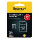 Intenso Micro SDXC Karte 64GB Speicherkarte UHS-I Premium 90MB/s Class 10