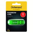 Intenso USB Stick 8GB Speicherstick Rainbow Line grün