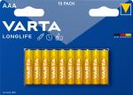 10 Varta 4103 Longlife AAA / Micro Alkaline Batterien in 10er Blister