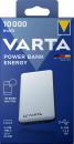 Varta Powerbank mobile Ladestation Energy 10000 mAh Typ A / Typ C USB OUT weiß