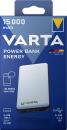 Varta Powerbank mobile Ladestation Energy 15000 mAh Typ A / Typ C USB OUT weiß