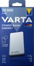 Varta Powerbank mobile Ladestation Energy 20000 mAh Typ A / Typ C USB OUT weiß