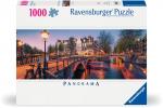 1000 Teile Ravensburger Puzzle Panorama Abend in Amsterdam 12000446