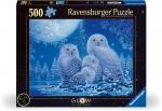 500 Teile Ravensburger Puzzle Glow in the dark Eulen im Mondschein 12000479