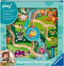 Ravensburger Kleinkindwelt Motorikspielzeug Play+ Magnetisches Holz-Labyrinth: Dschungel 04873