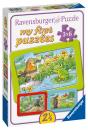 3 x 6 Teile Ravensburger Kinder Rahmen my first puzzles Kleine Gartentiere 05138