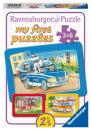 3 x 6 Teile Ravensburger Kinder Rahmen my first puzzles Tiere im Einsatz 05630