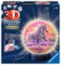 72 Teile Ravensburger 3D Puzzle Ball Nachtlicht Pferde am Strand 11843