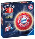 72 Teile Ravensburger 3D Puzzle Ball Nachtlicht FC Bayern München 12177