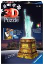 108 Teile Ravensburger 3D Puzzle Bauwerk Freiheitsstatue bei Nacht 12596