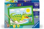 Ravensburger Malen nach Zahlen CREART Serie E Krokodil an Land 23953