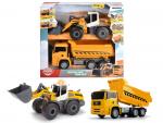 Dickie Spielfahrzeug Baustelle Bagger LKW Go Real / Construction Construction Twin Pack 203726008