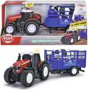 Dickie Spielfahrzeug Bauernhof Traktor mit Anhänger Go Real / Farm Massey Ferguson Animal 203734003