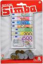 Simba Spielzeug Spielwelt Shopping Euro Spielgeld 24 Münzen und 70 Scheine 104528647