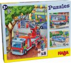 12, 15, 18 Teile HABA Kinder Puzzle Polizei, Feuerwehr & Co. 1302759001