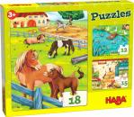 12, 15, 18 Teile HABA Kinder Puzzle Bauernhoftiere 1305237001