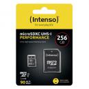 Intenso Micro SDXC Karte 256GB Speicherkarte UHS-I Performance 90MB/s Class 10